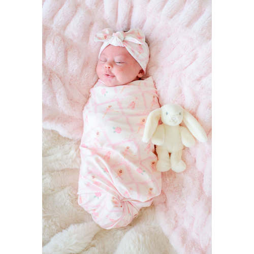 Oversized Swaddle Blanket in Darling Ballerina | Caden Lane