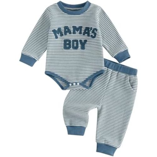 Baby Boy Fall Clothes Mamas Boy Long Sleeve Romper and Pants Set