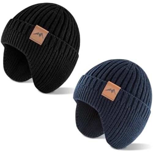 Infant Toddler Winter Hat with Earflap Thick Warm Baby Beanie Soft Knit Kids Beanies Boys Girls Hats Outdoor