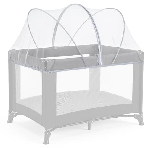 Orzbow Pack and Play Cover Tent | Mosquito Net for Pack and Play, White | Travel Crib, Playpen, Bassinet Cover for Cats with 2-Way Zipper, Breathable Baby Mosquito Netting | Portable Crib Canopy Tent