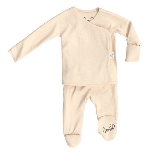 Footie - Oat – Bonsie Skin to Skin Babywear