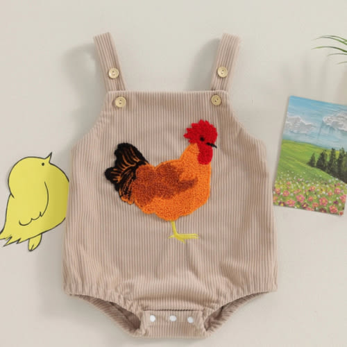 Corduroy Chicken Onesie for Baby & Toddler Boys – Bitsy Bug Boutique