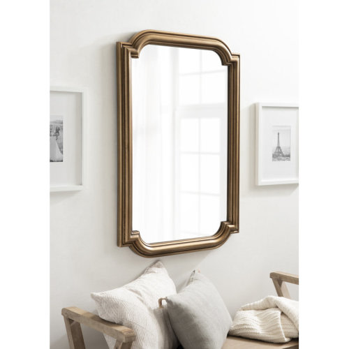 Lark Manor™ Antiqua Rectangle Wood Wall Mirror | Wayfair