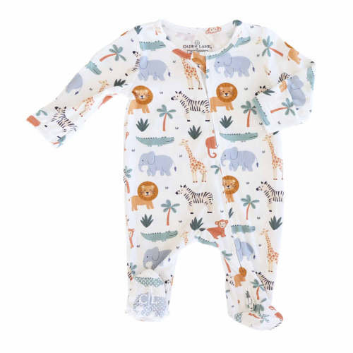 Safari Snuggles One-Piece Footie | Caden Lane