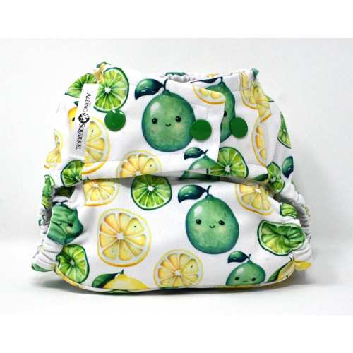 Lemons and Limes Cloth Diaper Cover or Pocket Diaper (One Size)