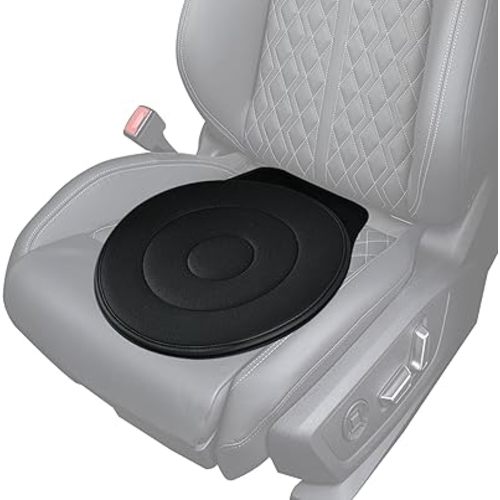 360 Car Seat - 2 Inch Swivel Cushion, Non-Slip Bottom Mat, Heavy Duty Base Plate | Vehicle Seat Turner for Easy Entry