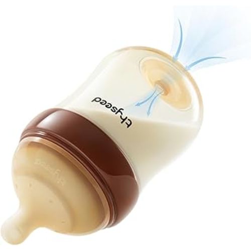Thyseed PPSU Natural Anti-Colic Baby Bottles | Newborn Breast Like Nursing Bottle for Breastfed Babies with Nipple(0-1 Months),5oz,1pack