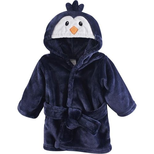 Luvable Friends Unisex Baby Plush Bathrobe, Boy Penguin, 0-9M
