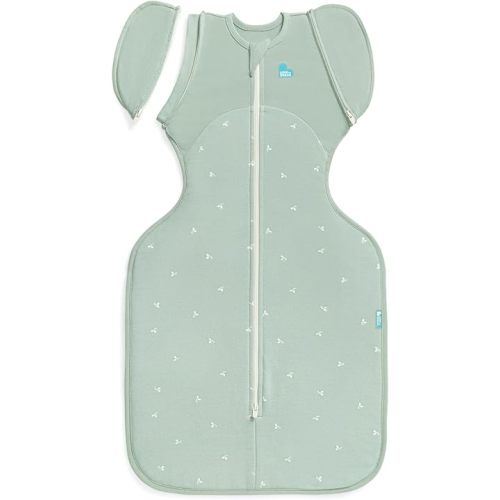 Love To Dream Swaddle Up™ Transition Bag, 1.5T Stretch Cotton Fleece, 13-19 lbs, Stage 2, All-Season, Soft & Comfortable, Ideal for Baby’s Sleep Routine, Olive Twigs