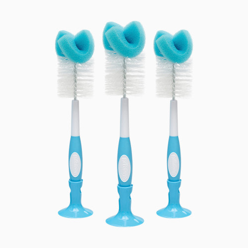 Dr. Brown's Sponge Baby Bottle Cleaning Brush Set - Blue