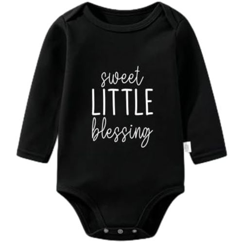 Sweet Little Blessing Long Sleeve Baby Bodysuits, Christian Infant Romper Outfits Girls Boys 0-24 Months