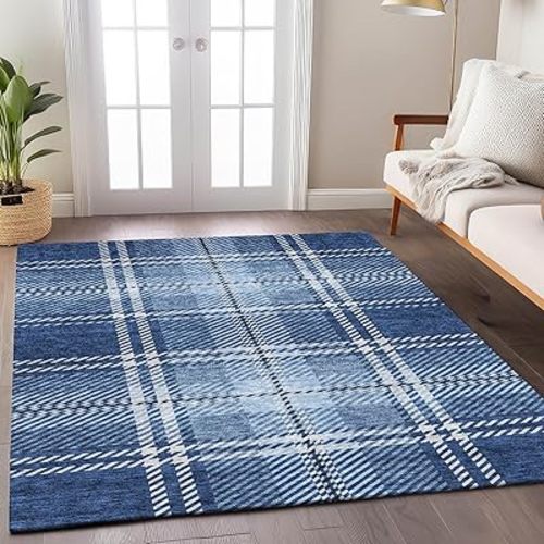 Addison Rugs Chantille ACN935 Blue 8' x 10' Indoor/Outdoor, Machine Washable, Easy Clean, Non Shedding, Bedroom, Living Room, Dining Room, Kitchen, Patio Rug