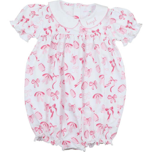 Pink Knit Football And Bow Bubble