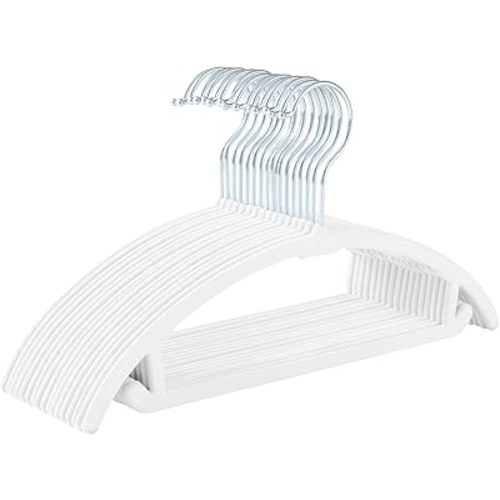 MIZGI Velvet Baby Hangers 50-Pack,No Shoulder Bump Children‘s Hangers for Baby,Infant&Toddler Clothes,Durable Space Saving Non Slip Kids Hangers,Felt Rounded Clothes Hangers for Everyday Closet Use