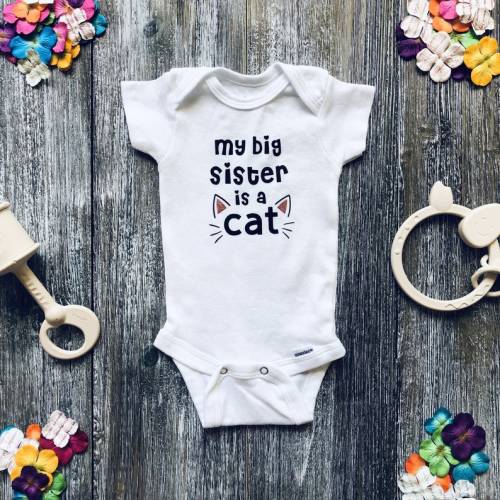 My Big Sister/brother is a Cat Onesie - Etsy