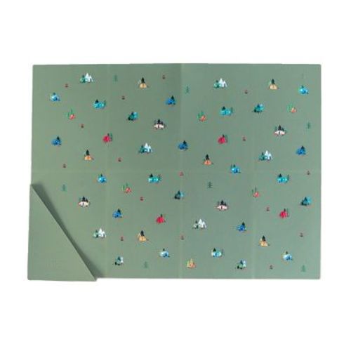 Austin Baby Collection Silicone Foldable Placemat - Camper Sage Green