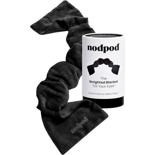 Nodpod Gentle Pressure Sleep Mask | Patented Light Blocking Design for Sleeping, Traveling & Relaxation - Black Onyx