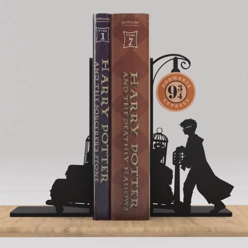 Wizard Bookend | Magic Train Platform | 3D Printed Wall Decor-FULL