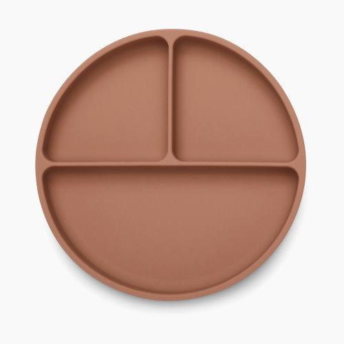 AEIOU Suction Divided Plate - Clay