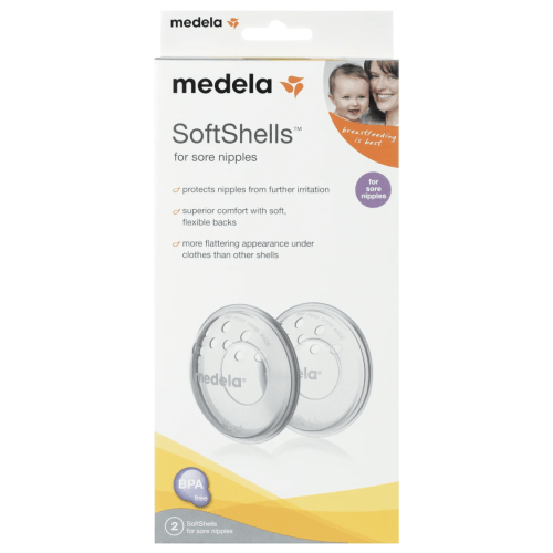 Medela TheraShells Breast Shells, Protect Sore Nipples While Pumping or Breastfeeding, Natural Appearance and Exceptional Comfort, Made Without BPA