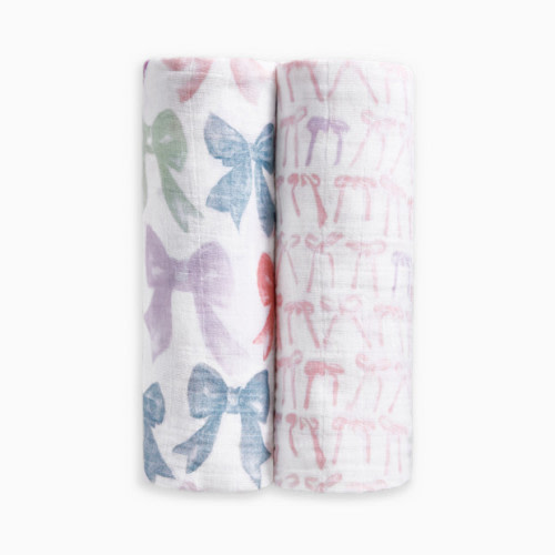 Organic Cotton Muslin Swaddle Blanket (2 Pack) - Bow Atelier