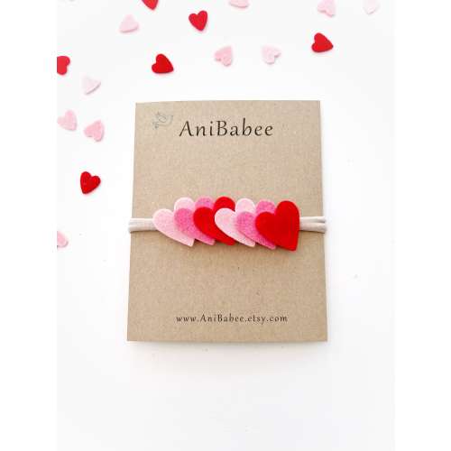 Baby Headband, Baby Valentines Outfit, Baby Heart Headband, Heart Headband, Valentines Headband, Valentines Day Headband