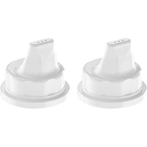 Lifefactory Sippy Caps for 4-Ounce and 9-Ounce BPA-Free Glass Baby Bottles, 2-Pack, White, LF135009C6