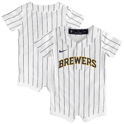 Newborn & Infant Milwaukee Brewers Nike White Alternate Replica Romper Jersey