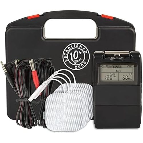 Twin Stim TENS Machine and EMS Muscle Stimulator - TENS Unit for Back Pain Relief, Lower Back Pain Relief, Neck Pain, Stim Machine