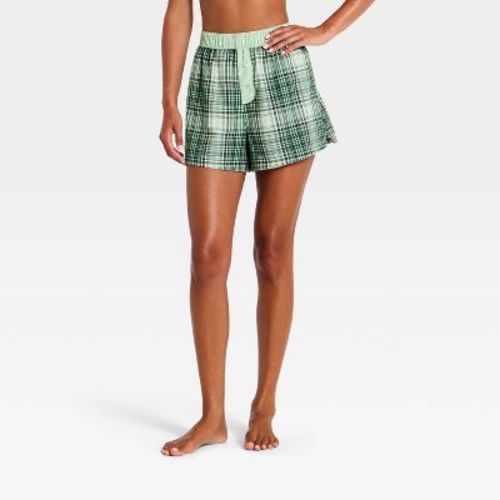 Women's Boxer Pajama Shorts - Wild Fable™ Green L