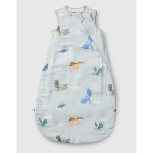 5. Baby Muslin Sleep Bag 0.5 TOG in Tanboocel® Viscose from Bamboo - Magical Dragons