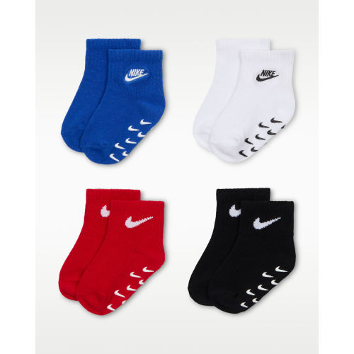 Nike Baby (3-6M) Logo Gripper Socks (4 Pairs). Nike.com