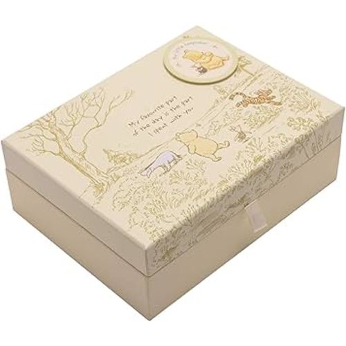 Pooh Classics Range Disney Keepsakes Baby Box with Compartments New (DI167), 200 g, Yellow