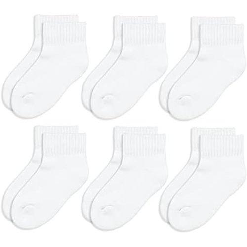 Jefferies Socks Big Boys' Seamless-Toe Quarter Athletic Socks (Pack of 6)