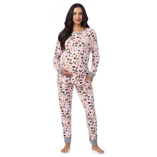 Maternity Cuddl Duds® 2-pc. Sweater Knit Pajama Top & Pajama Jogger Set