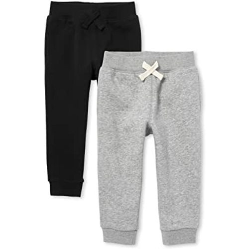 The Children's Place Baby Boys' Active Fleece Jogger Pants 2 Pack