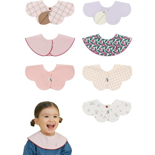Konny Baby Bib 3/5/7-Pack Set, 360 ​​° Rotate, Soft and Absorbent Drooling for Toddler Boys Girls Baby Essentials