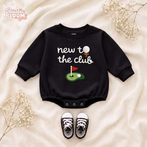 Embroidered New to the Club Romper, Baby Golf Club, Baby Sports Team Toddler, Baby Golf Club, Daddy's Golfing Buddy, Pregnancy Announcement
