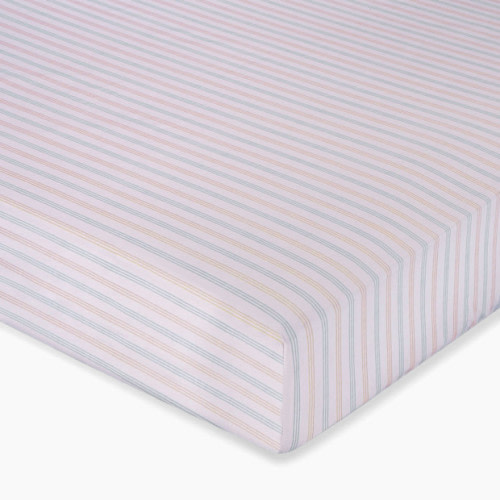 Crane Baby Cotton Sateen Crib Fitted Sheet - Skye Stripe