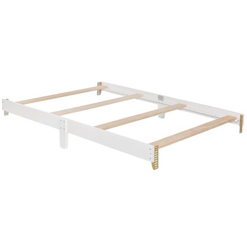 Dream On Me Universal Crib to Full Size Bed Conversion Kit, Solid Wood Bed Rails for Select Convertible Cribs, Strong & Stable Support, White