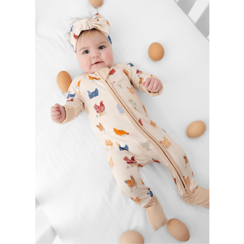 Chickens Zippered Bamboo Sleeper – Little Crowns & Capes
