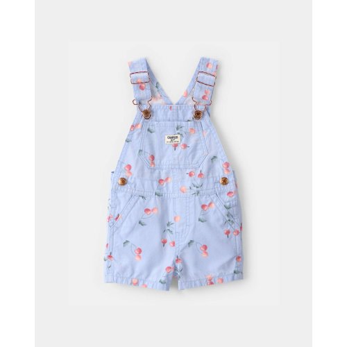 Baby Girl Cherry Canvas Shortall - Blue - OshKosh B'gosh | Carter's