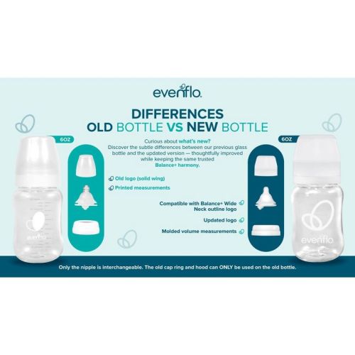 Evenflo 3pk Balance Wide-Neck Anti-Colic Baby Bottles Glass - 6oz