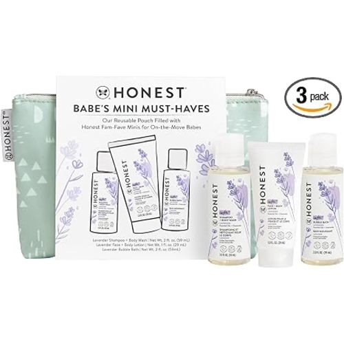 The Honest Company Babe's Mini Must Haves Gift Set, Lavender, 2 fl oz