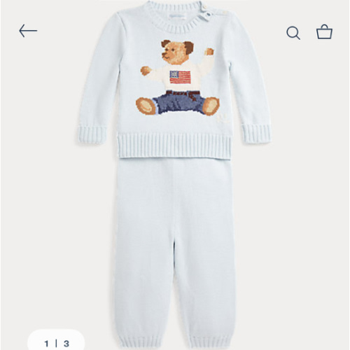 Polo Bear Cotton Sweater & Pant Set