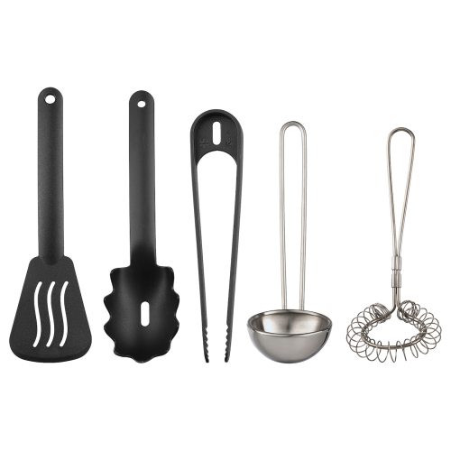 DUKTIG 5-piece toy kitchen utensil set - multicolor