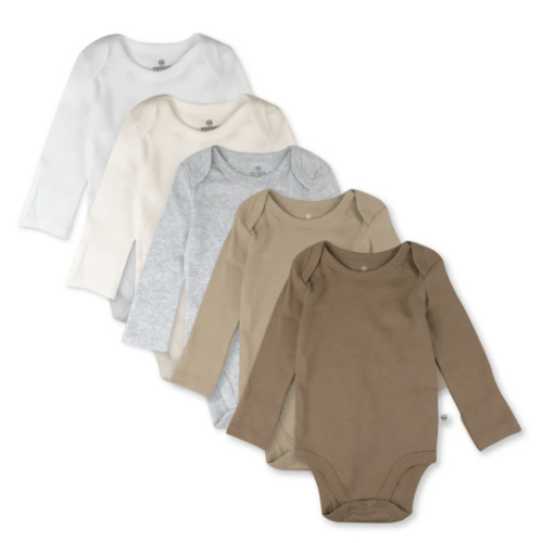 5-Pack Organic Cotton Long Sleeve Bodysuits | Honest Baby Clothing