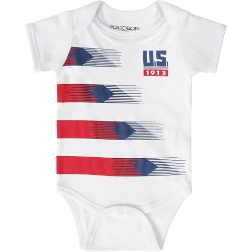 Newborn Infant Bodysuit Baby Short Sleeve USA Mexico Argentina National Team Soccer girl & boy Baby