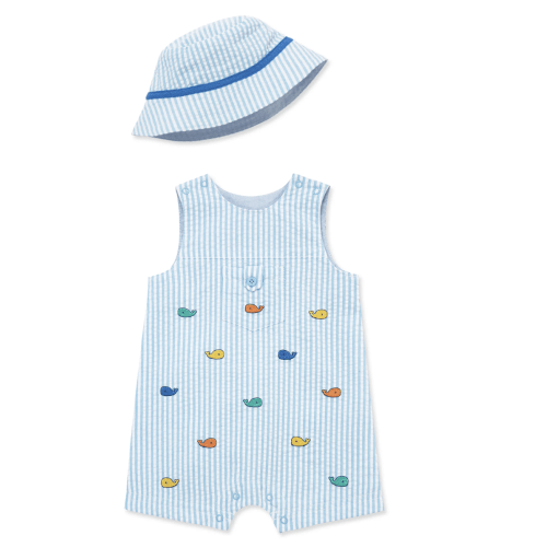 Whales Woven Sunsuit & Hat