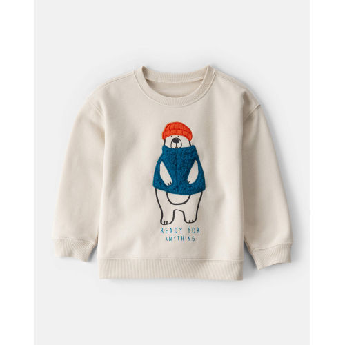 Toddler Boy DayDream Fleece Bear Pullover Sweatshirt - Cream - Carter's | Carter's